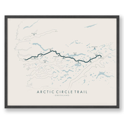 Trail Poster of Arctic Circle Trail - Beige