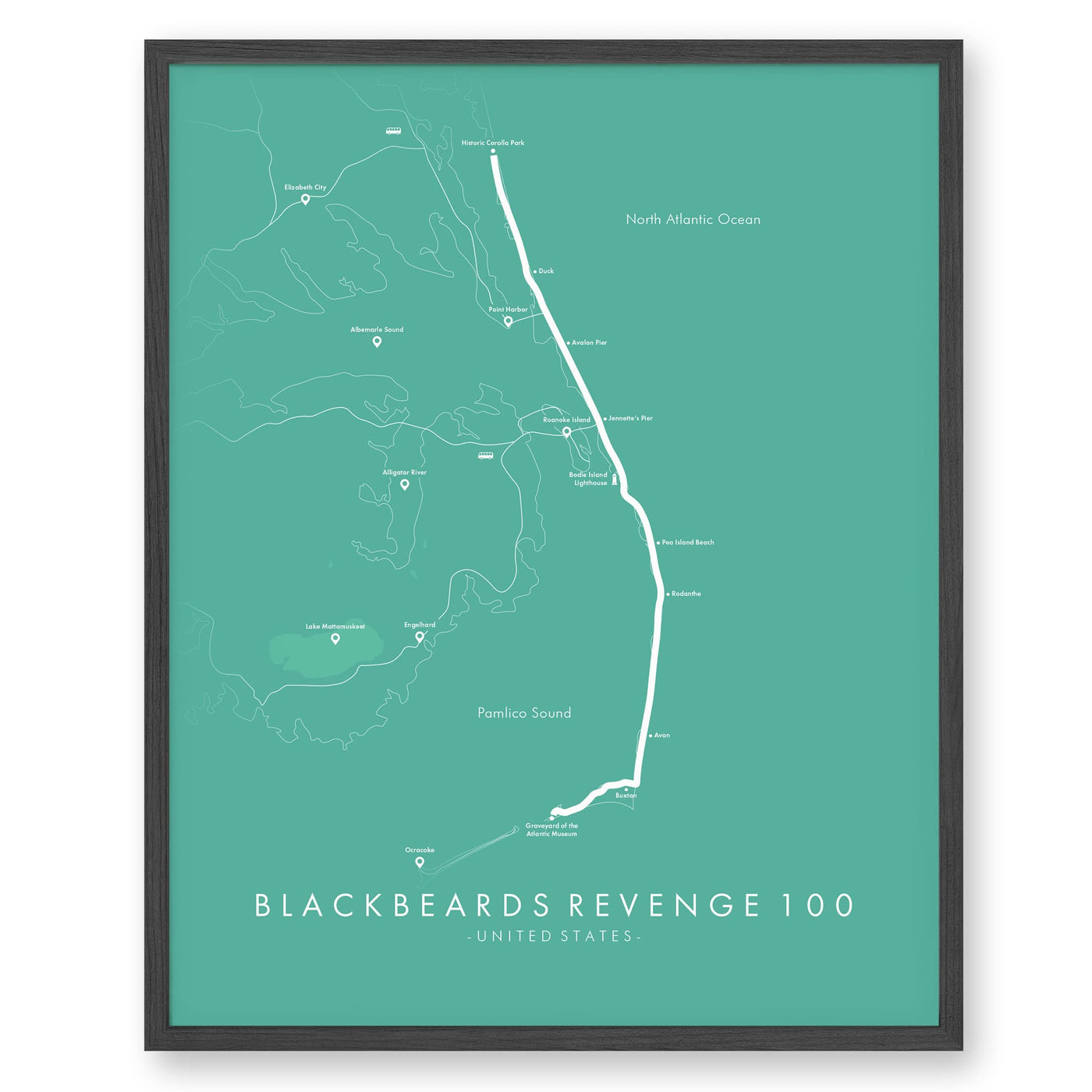 Trail Poster of Blackbeard's Revenge 100 - Teal