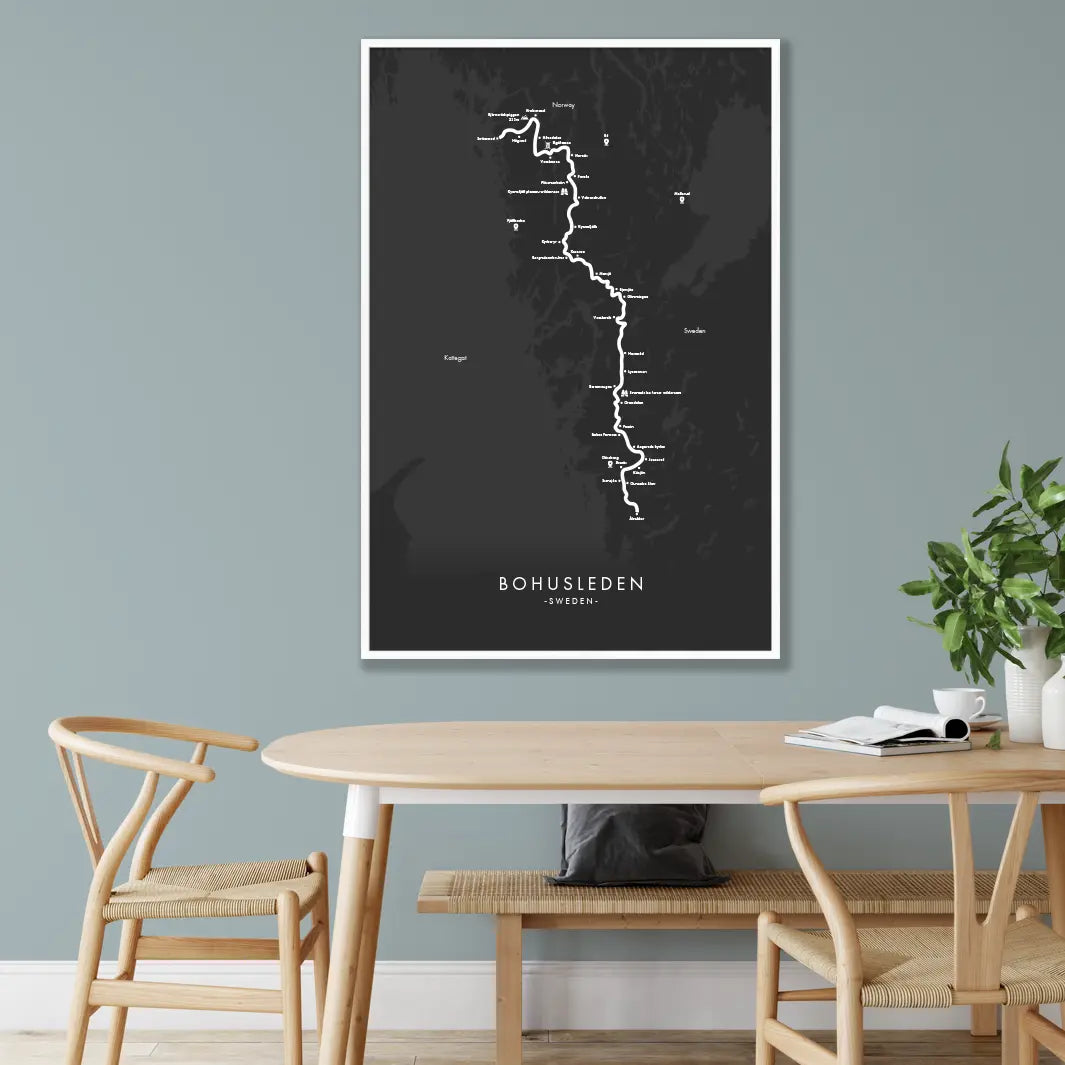 Trail Poster of Bohusleden - Grey Mockup