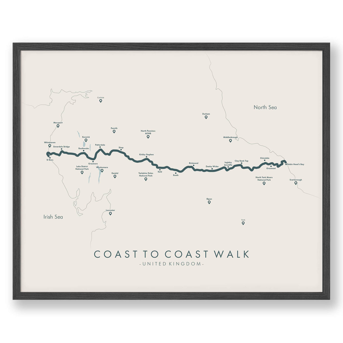 Trail Poster of Coast To Coast UK - Beige