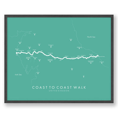 Trail Poster of Coast To Coast UK - Teal