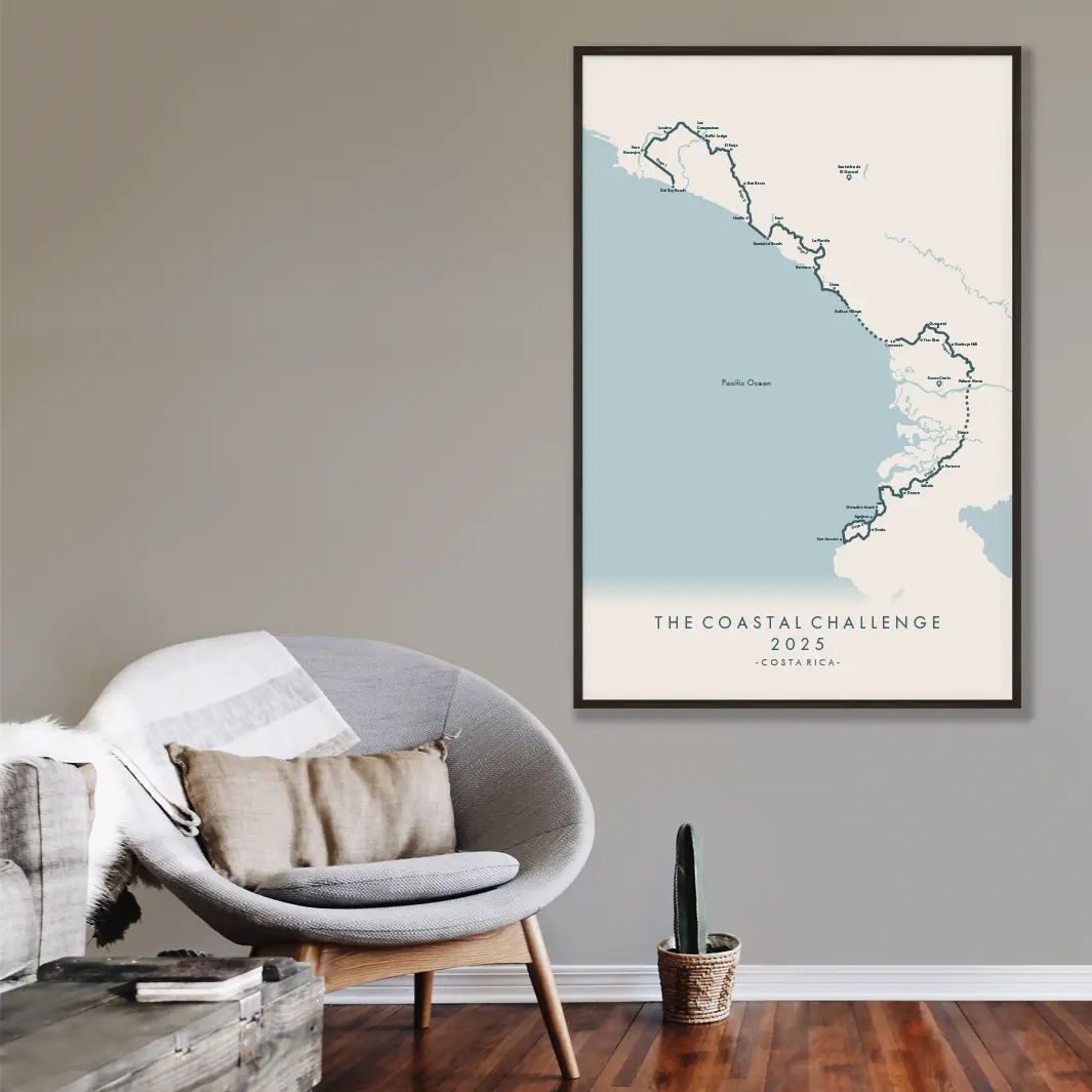 Trail Poster of Costa Rica Coastal Challenge - Beige Mockup