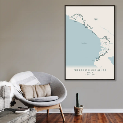 Trail Poster of Costa Rica Coastal Challenge - Beige Mockup
