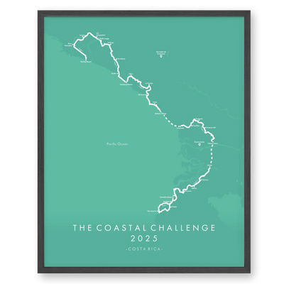 Trail Poster of Costa Rica Coastal Challenge - Teal