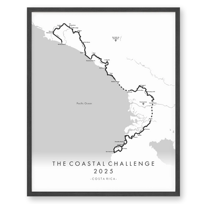 Trail Poster of Costa Rica Coastal Challenge - White