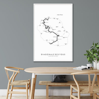 Trail Poster of Diagonale Des Fous - White Mockup