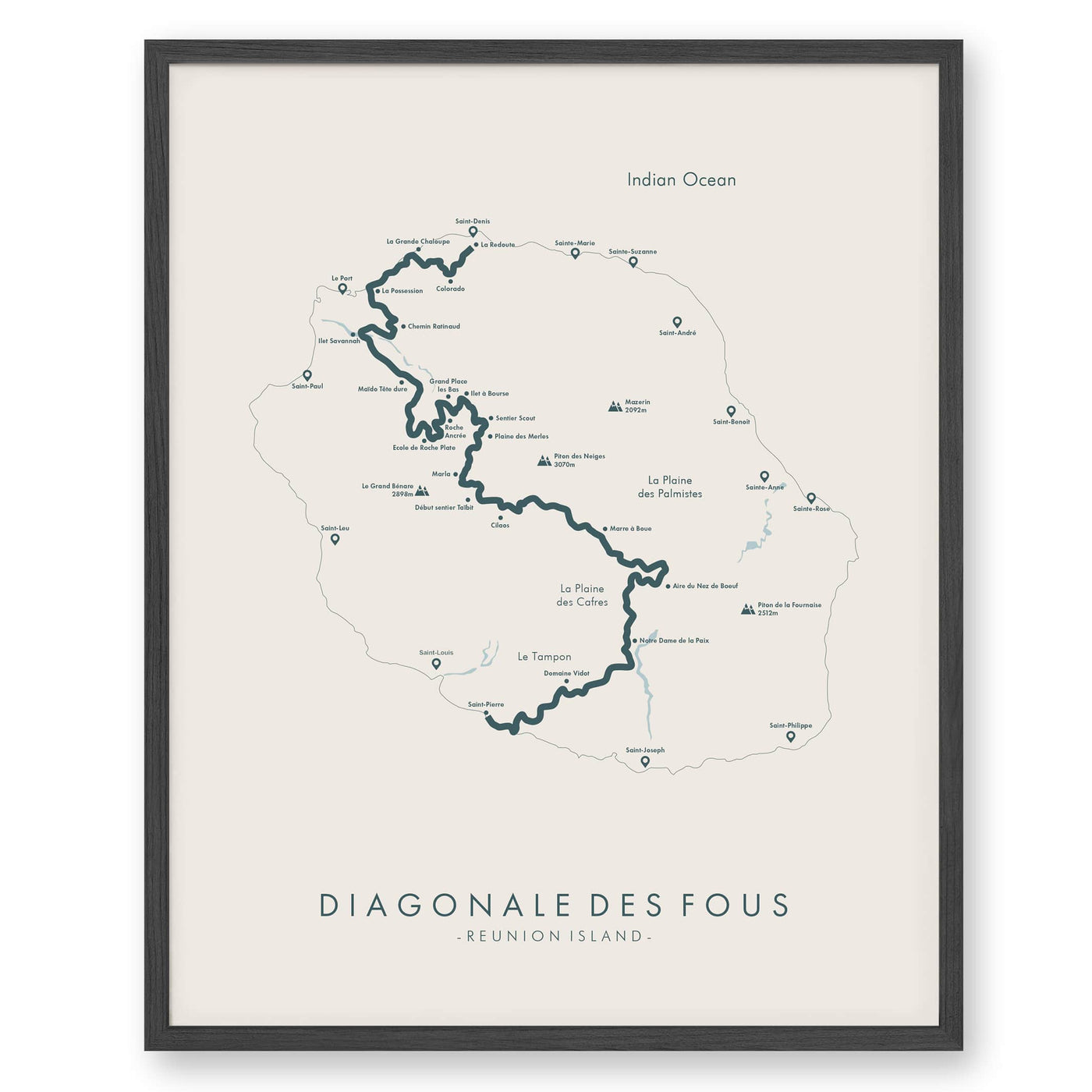 Trail Poster of Diagonale Des Fous - Beige