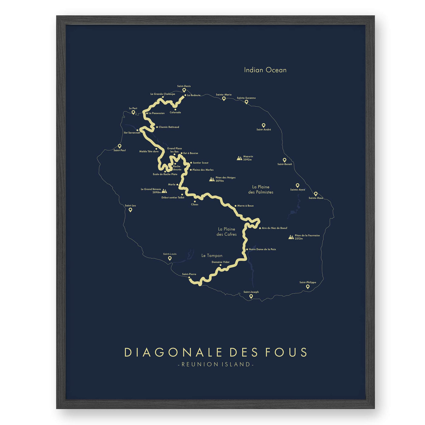 Trail Poster of Diagonale Des Fous - Blue