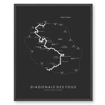 Trail Poster of Diagonale Des Fous - Grey