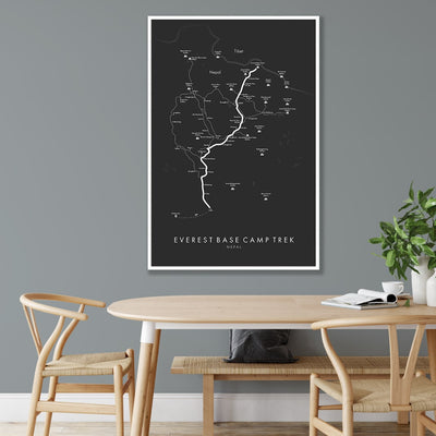 Trail Poster of Everest Base Camp Trek - Grey Mockup