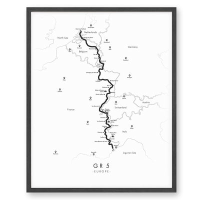 Trail Poster of GR5 - White