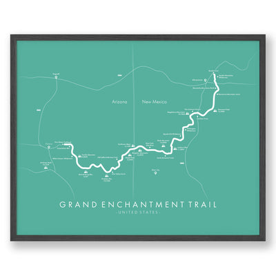 Trail Poster of Grand Enchantment Trail - Teal