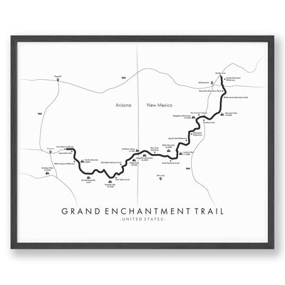 Trail Poster of Grand Enchantment Trail - White