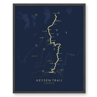 Trail Poster of Heysen Trail - Blue