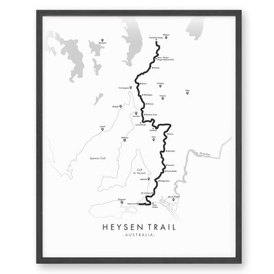 Trail Poster of Heysen Trail - White