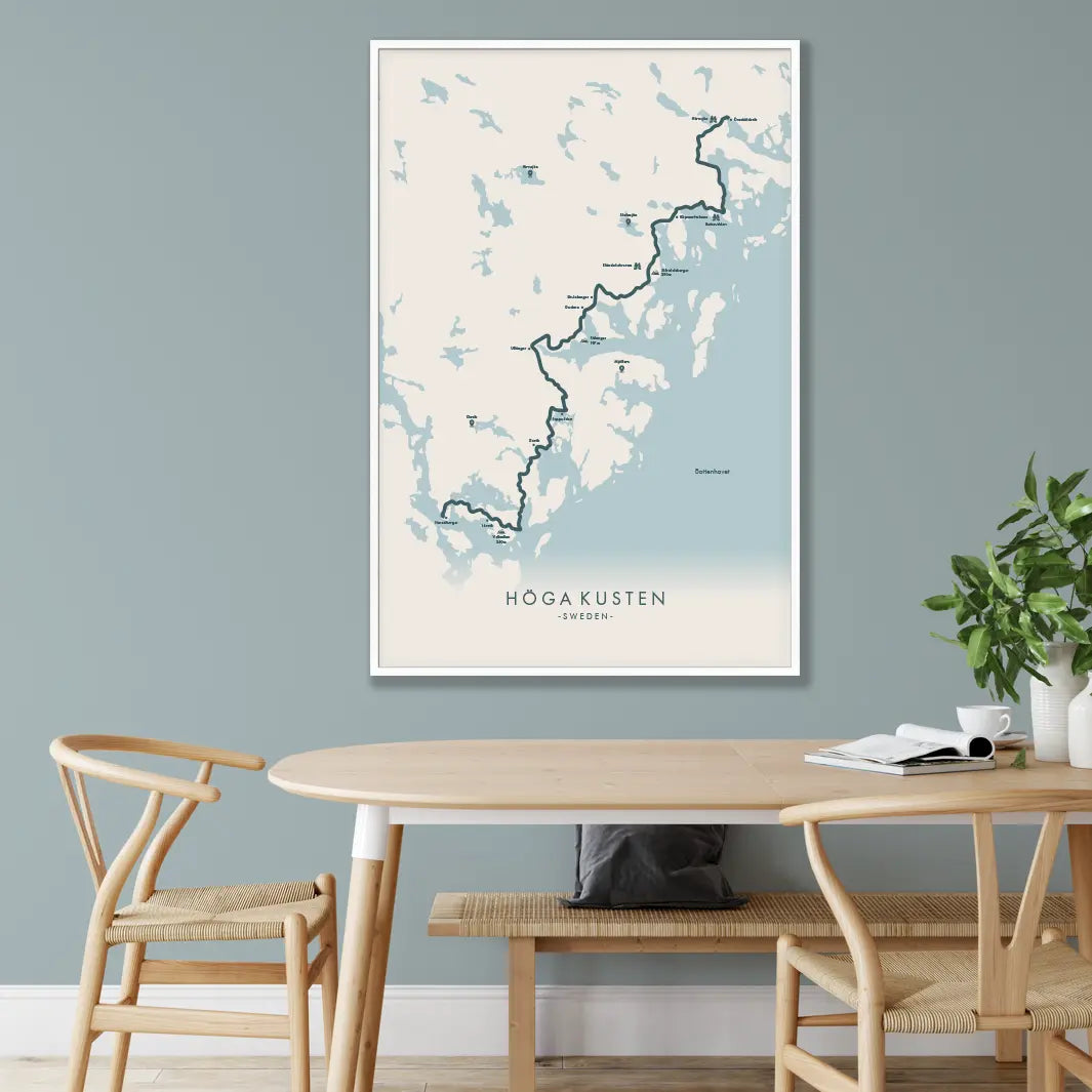 Trail Poster of Höga Kusten - Beige Mockup
