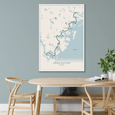 Trail Poster of Höga Kusten - Beige Mockup