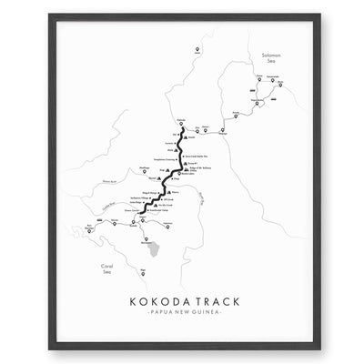 Trail Poster of Kokoda Track - White