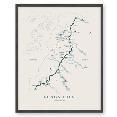 Trail Poster of Kungsleden - Beige