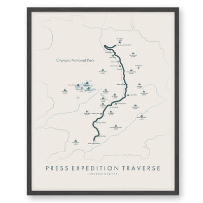 Trail Poster of Press Expedition Traverse - Beige