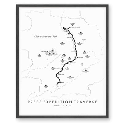 Trail Poster of Press Expedition Traverse - White