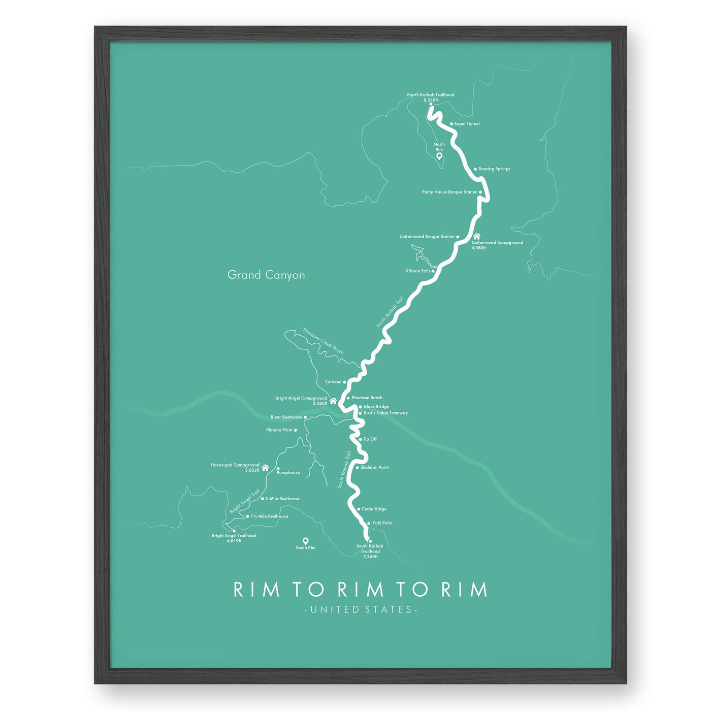 Rim To Rim To Rim - Havasupai Gardens Poster