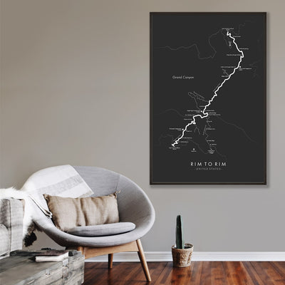 Trail Poster of Rim To Rim - Havasupai Gardens - Grey Mockup