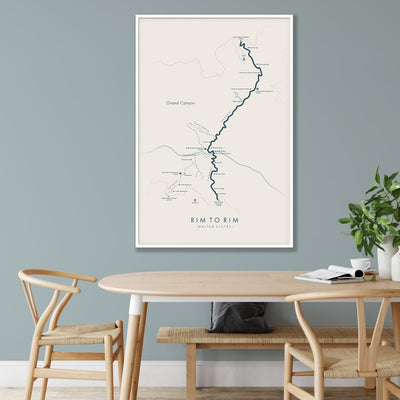 Trail Poster of Rim To Rim - Havasupai Gardens - Beige Mockup