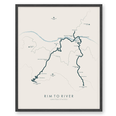 Trail Poster of Rim To River - Beige