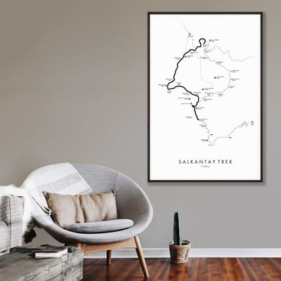 Trail Poster of Salkantay Trek - White Mockup