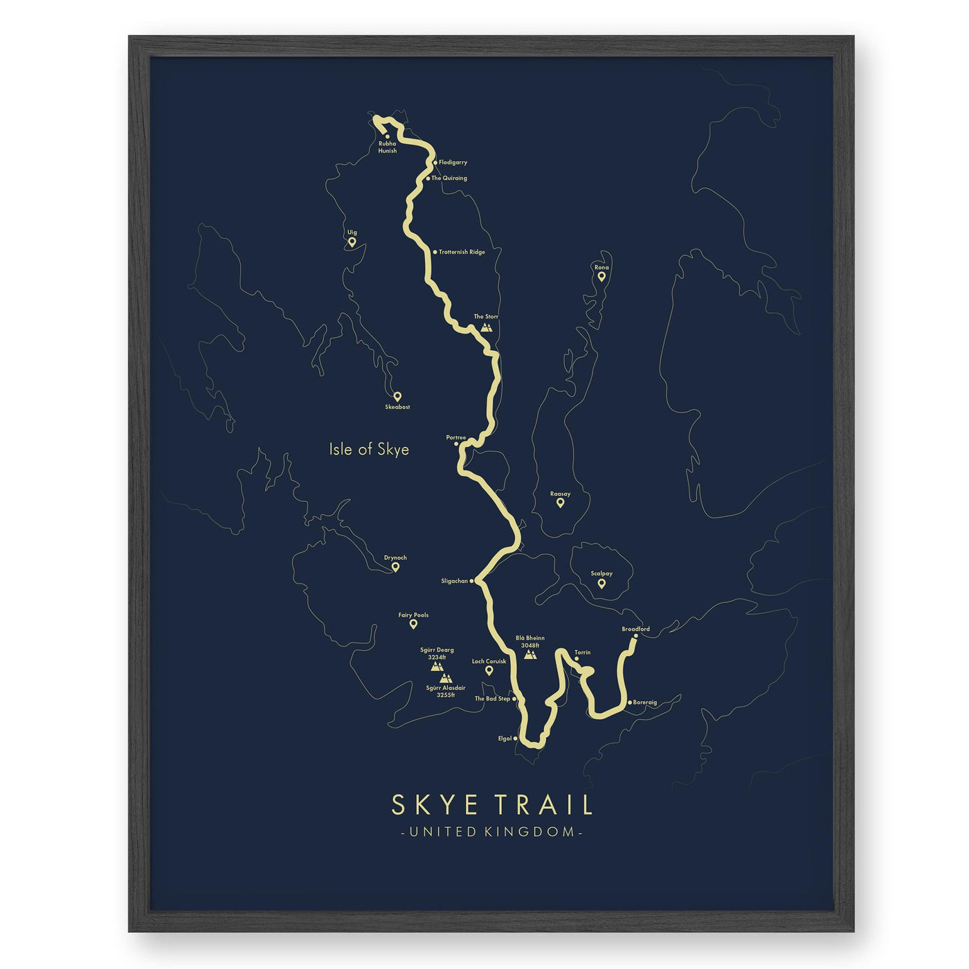 Trail Poster of Skye Trail - Blue