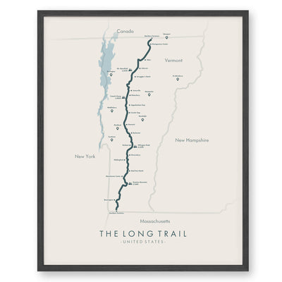 Trail Poster of The Long Trail - Vermont - Beige