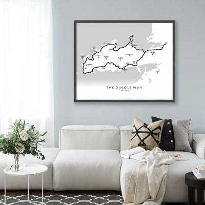 Trail Poster of The Dingle Way - White Mockup