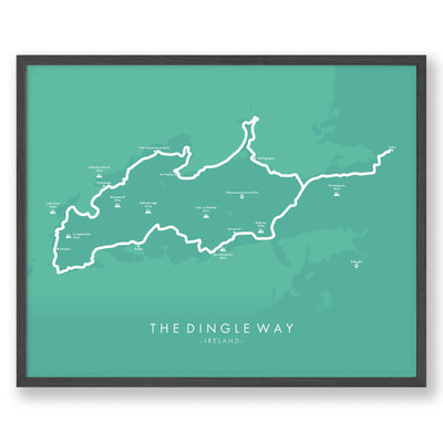 Trail Poster of The Dingle Way - Teal