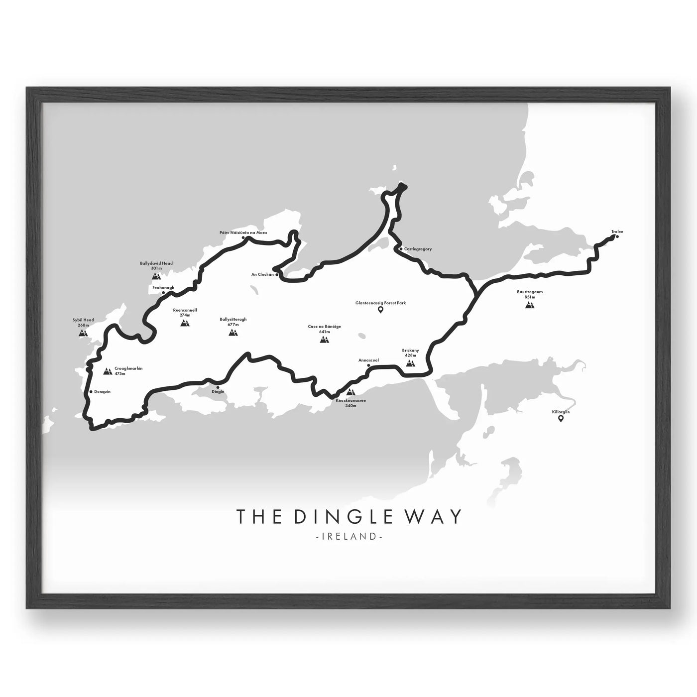 Trail Poster of The Dingle Way - White