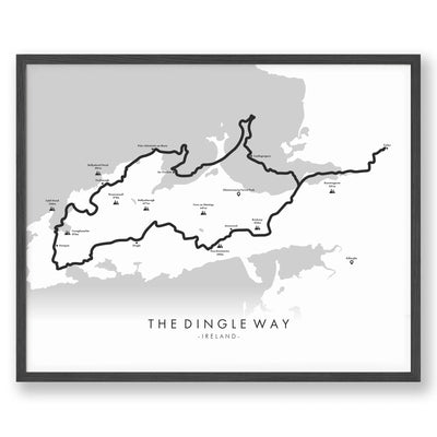 Trail Poster of The Dingle Way - White