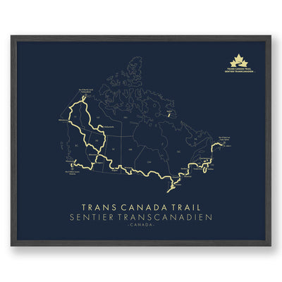 Trail Poster of Trans Canada Trail - Blue