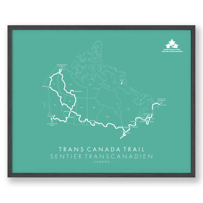 Trail Poster of Trans Canada Trail - Teal