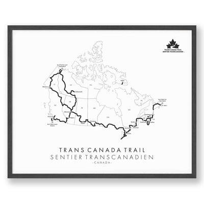 Trail Poster of Trans Canada Trail - White