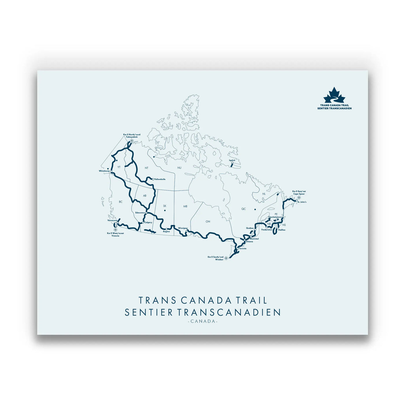 Trans Canada Trail Map | Trans Canada Trail Poster | Tell Your Trail