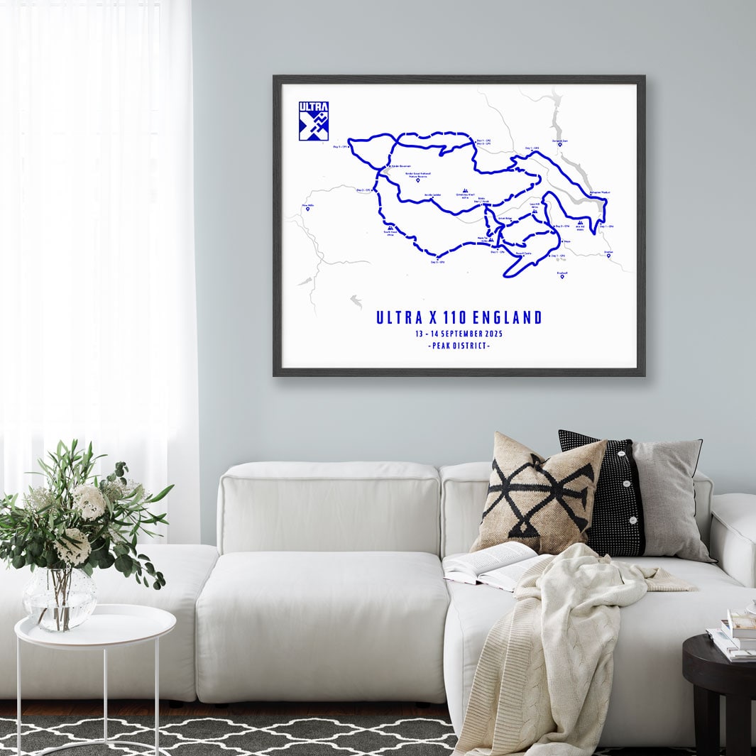 Trail Poster of Ultra X - England 110 - UltraX Mockup