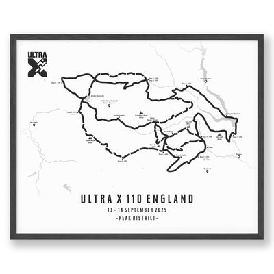 Trail Poster of Ultra X - England 110 - White