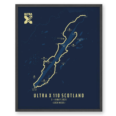 Trail Poster of Ultra X Scotland 110km - 2025 - Blue