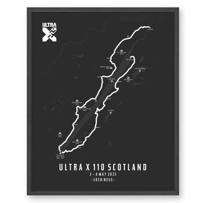 Trail Poster of Ultra X Scotland 110km - 2025 - Grey