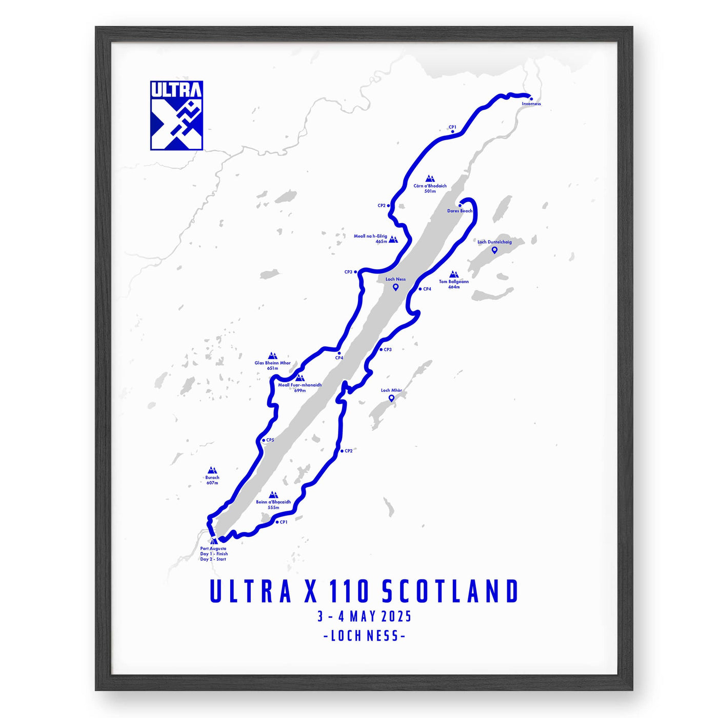 Trail Poster of Ultra X Scotland 110km - 2025 - Ultra X