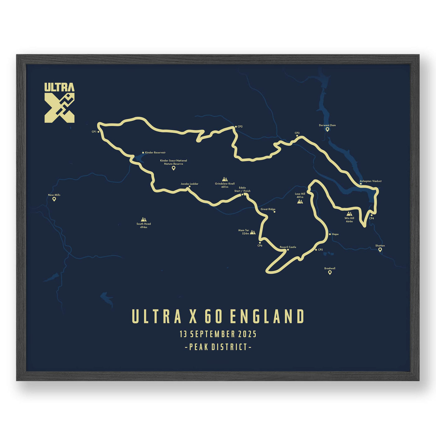 Trail Poster of Ultra X - England 60 - Blue
