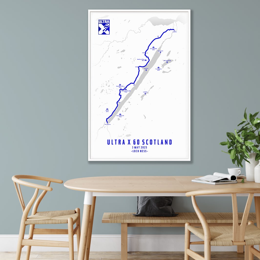 Trail Poster of Ultra X Scotland 60km - 2025 - UltraX Mockup
