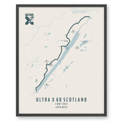 Trail Poster of Ultra X Scotland 60km - 2025 - Beige