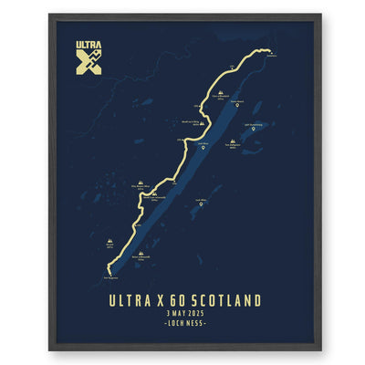 Trail Poster of Ultra X Scotland 60km - 2025 - Blue