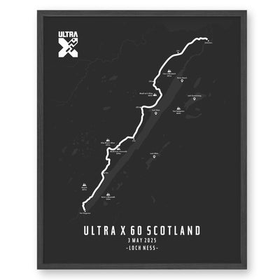 Trail Poster of Ultra X Scotland 60km - 2025 - Grey